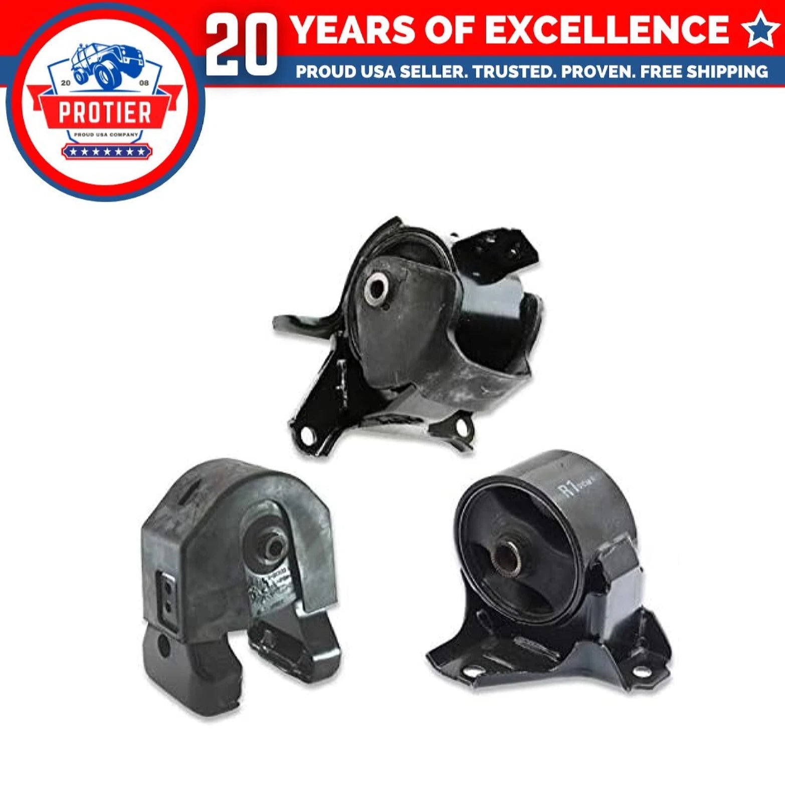 Fits 2009-2010 Hyundai Sonata 2.4L AUTO Engine Motor & Trans Mount Set 3pc : 6B93BC-57