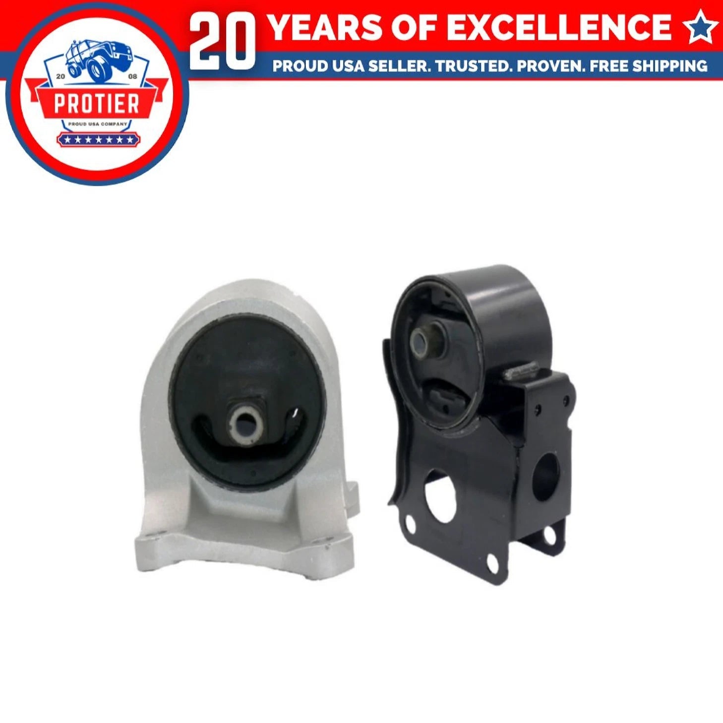 Rear Motor & Trans Mount 2PCS Set Compatible for 2002-2006 Nissan Altima 2.5L 6B93BC-57