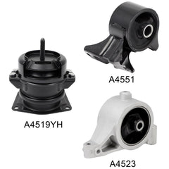 ECCPP Engine Motor Mount 3Pcs Set For 2001-06 Acura MDX 2003-04 Honda Pilot 3.5L ECCPP