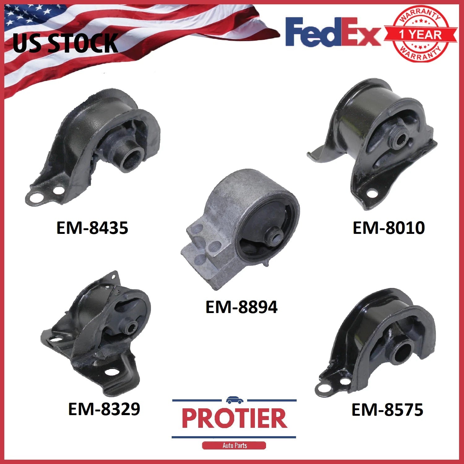 Engine Motor & Trans Mount Set for 1994-2001 fits Acura Integra 1.8L Manual 5PCS 6B93BC-57