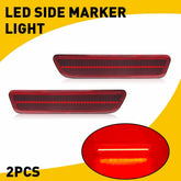 2x Red Lens LED Rear Bumper Side Marker Lights Lamps For 2005-2009 Ford Mustang 6B93BC-57