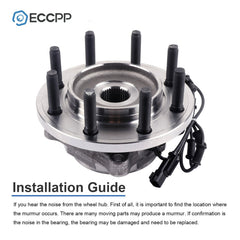 2Pc Wheel Hub Bearings Assembly Front 4WD For Dodge Ram 2500 3500 2009 2010 2011 6B93BC-57