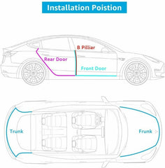 Door Rubber Seal Strips Weather Draft Wind Noise Reduction Kit For Infiniti QX60