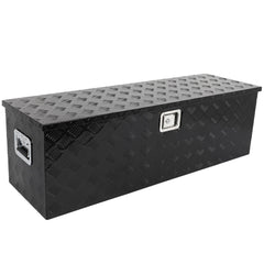 48"X15"X15" BLACK ALUMINUM PICKUP TRUCK TRUNK BED TOOL BOX TRAILER STORAGE+LOCK 6B93BC-57