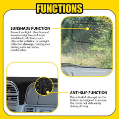 Black Dash Mat Dashboard Cover For Chevy Silverado C1500 C2500 C3500 1997 1998 A 6B93BC-57