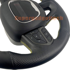 Black&Hole Leather Steering Wheel Stitch on Wrap Cover For Dodge Durango 14-23