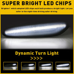 For BMW E60 E82 E90 E83 E92 E46 LED Marker Side Turn Signal Lights Dynamic Smoke 6B93BC-57