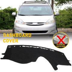 Dash Cover Mat For Toyota 2004-2010 Sienna Black Dashboard Pad Anti-Slip Carpet 6B93BC-57