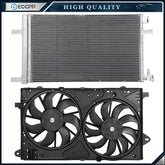 Electric AC Condenser Cooling Fan Kit For 11 2012 2013 2014-2016 Buick LaCrosse 6B93BC-57