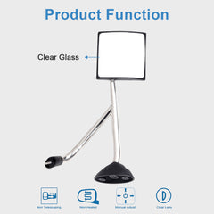 For 2002& International Prostar Chrome Hood Mirror w/Arm Right Passenger Side 6B93BC-57