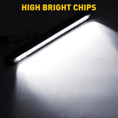 2x White Waterproof Truck Trailer Stop Turn Tail Reverse Backup 15-LED Light Bar 6B93BC-57