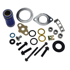 Inlet Manifold Gasket Set & Blue Hose For 03-10 Ford Diesel 6.0L 6B93BC-57
