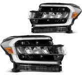 ECCPP LED Headlights Assembly For Ford Expedition 3.5L 2022-2024 Pair Kit Chrome 6B93BC-57