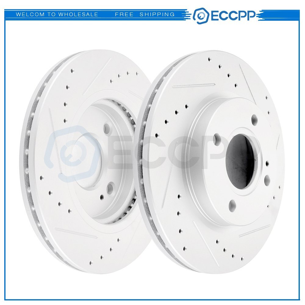 Front Brake Discs Rotors For 2011 2012 2013 2014 2015 2016 2017-2019 Ford Fiesta 6B93BC-57