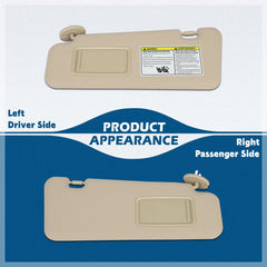 Beige Sun Visor Pair Left + Right W/ Sunroof For Toyota Highlander 08-13