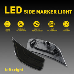 Smoked Amber LED Side Marker Lights For 21-23 Yukon GMC XL Chevy Tahoe Cadillac 6B93BC-57