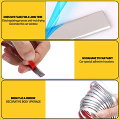 10mm Chrome Trim Molding Decoration Strip Accessories Car Door Side Protector US 6B93BC-57