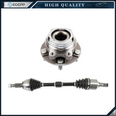 1X CV Axle + 1X Wheel Hub Bearing Front Left For Nissan Altima 2013-2018 L4 2.5L 6B93BC-57