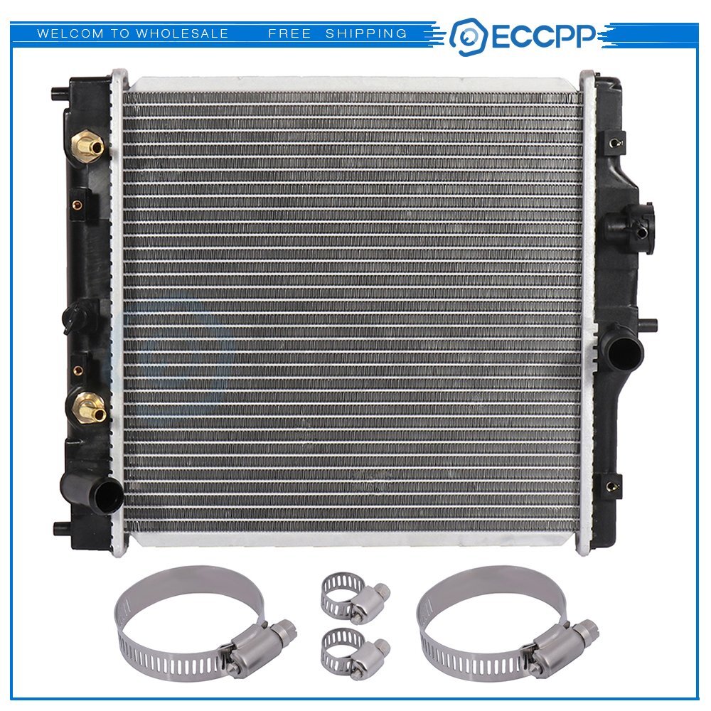 Radiator 1290 with Universal Oil Hose Clamps Kit for 1997-2000 Acura EL KOEEP