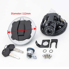 For Kawasaki Ninja 650 Z650 2017-2024 Igntiton Swtich Fuel Gas Cap Lock Keys Set