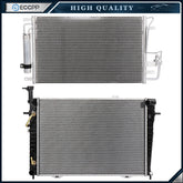 Aluminum Radiator & Condenser Cooling Kit For 05-09 Hyundai Tucson Kia Sportage 6B93BC-57