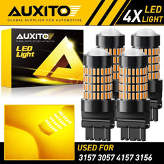 6x AUXITO 3157 LED Turn Signal Reverse Light Canbus Bulbs Parking Lamp Amber EOA AUXITO