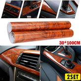 2X DIY Matte Glossy Wood Grain Textured Vinyl Sticker Wrap Car Home Interior Dec 6B93BC-57