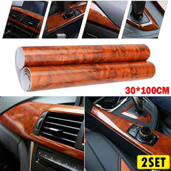 2X DIY Matte Glossy Wood Grain Textured Vinyl Sticker Wrap Car Home Interior Dec 6B93BC-57