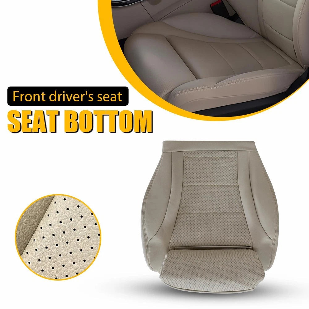 Driver Bottom Leather Seat Cover Light Tan For 2015-2021 Mercedes Benz C Class A 6B93BC-57