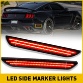 For 2015-2022 Ford Mustang Smoked Lens LED Rear Bumper Side Marker Lights EOA 6B93BC-57