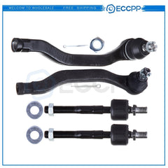 Complete 4pcs Inner Outer Tie Rod Kit For Honda Accord & Odyssey/Acura CL