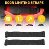 2X Duty Black Heavy Check Door Limiting Strap For Jeep Wrangler CJ YJ TJ JK JKU 6B93BC-57