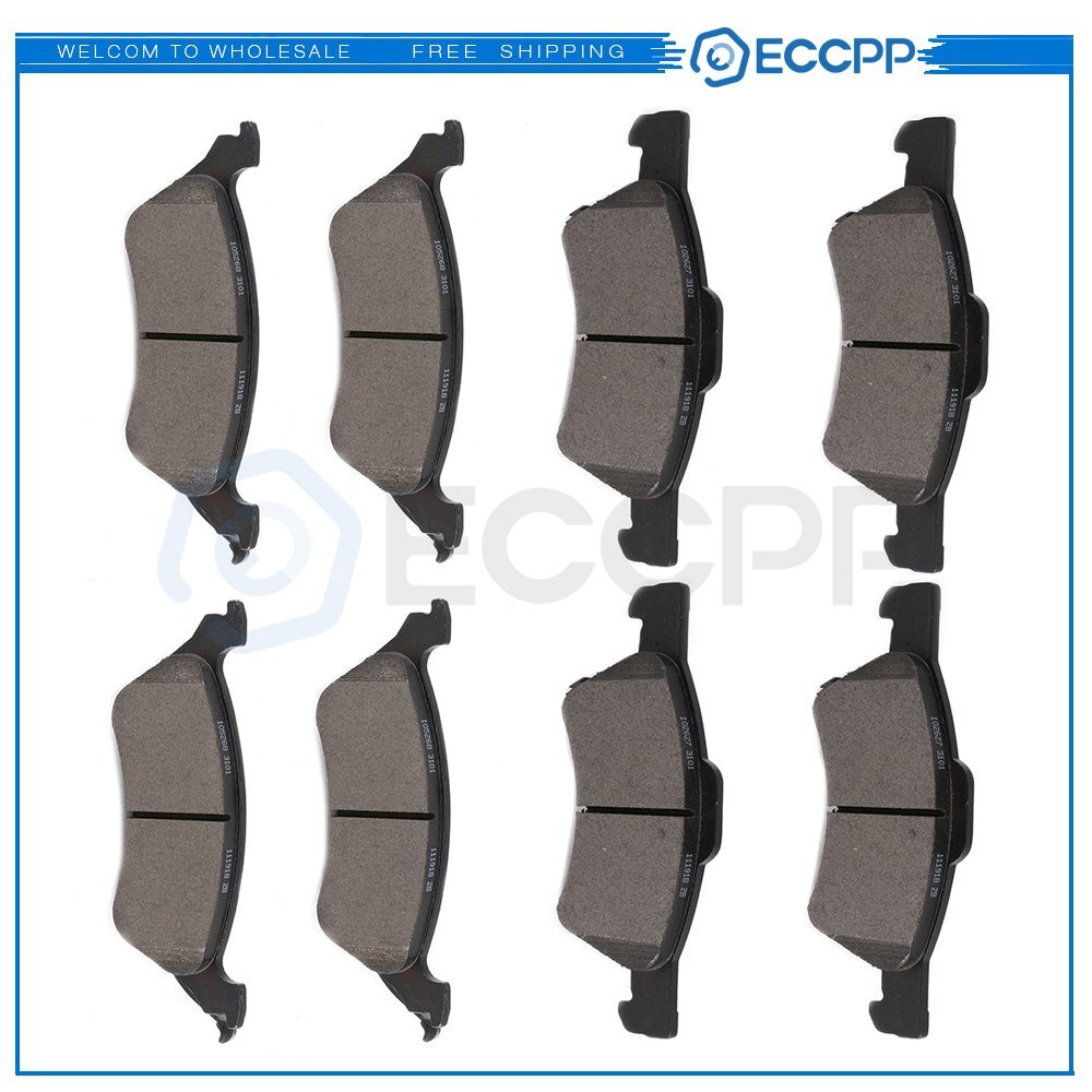 Front Rear Ceramic Brake Pads For 2007 Chrysler Town & Country Dodge Caravan 6B93BC-57