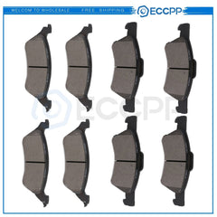 Front Rear Ceramic Brake Pads For 2007 Chrysler Town & Country Dodge Caravan 6B93BC-57