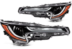 ECCPP LED Headlights Assembly For Corolla L LE Base 2020-2022 Pair Black Amber 6B93BC-57