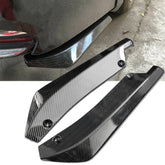 2pc Universal Carbon Fiber Rear Bumper Lip Diffuser Splitter Canard Protector EA 6B93BC-57