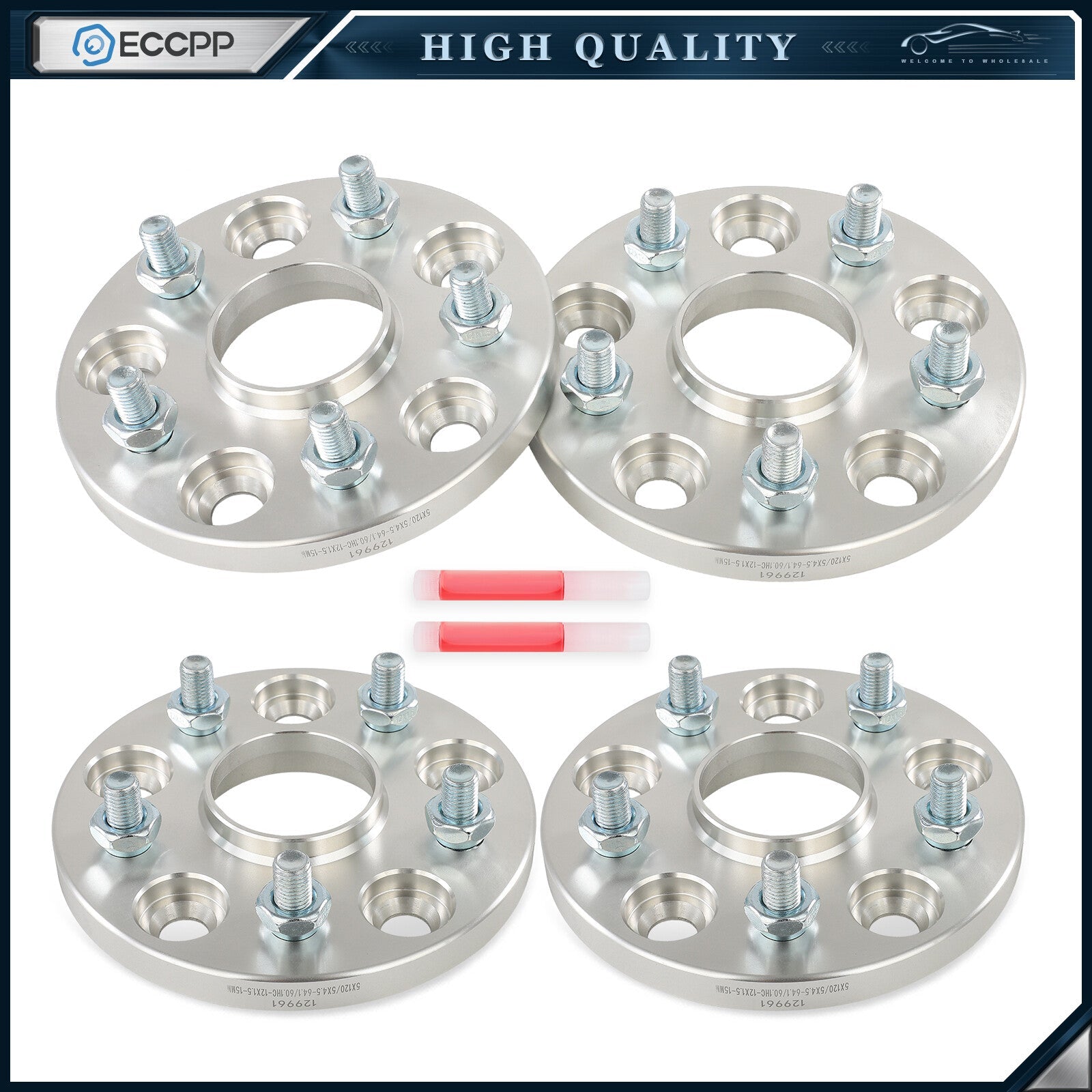 4Pcs 15mm 5x120 to 5x114.3 Hub Centric Conversion Wheel Adapters For Honda Acura 6B93BC-57