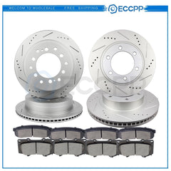 Ceramic Brake Pads And Rotors Front Rear For Toyota FJ Cruiser 10-14 6B93BC-57