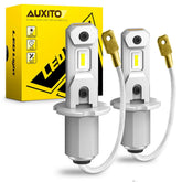 AUXITO H3 Fog Light Bulbs 6500K Ultra White LED Plug&Play Headlight bulb GF EOA AUXITO