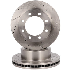 Front Drilled Slotted Brake Rotors For Ford F-250 Super Duty 2005 - 2012 4WD/AWD KOEEP