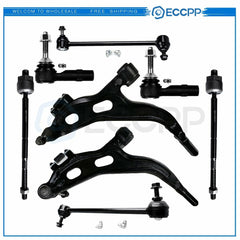 8pcs Front Lower Control Arms Sway Bars Tie Rods Kit For 05-07 Mercury Montego 6B93BC-57