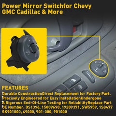 Mirror Power Control Switch Driver Side For Chevy Gmc Tahoe Astro C/K 901000 6B93BC-57