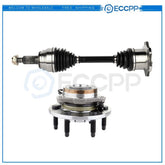 Front Wheel Hub Bearing Assemblies & CV Axle Shaft For Chevrolet Tahoe Escalade KOEEP
