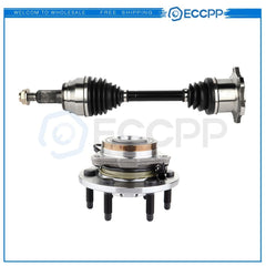 Front Wheel Hub Bearing Assemblies & CV Axle Shaft For Chevrolet Tahoe Escalade KOEEP