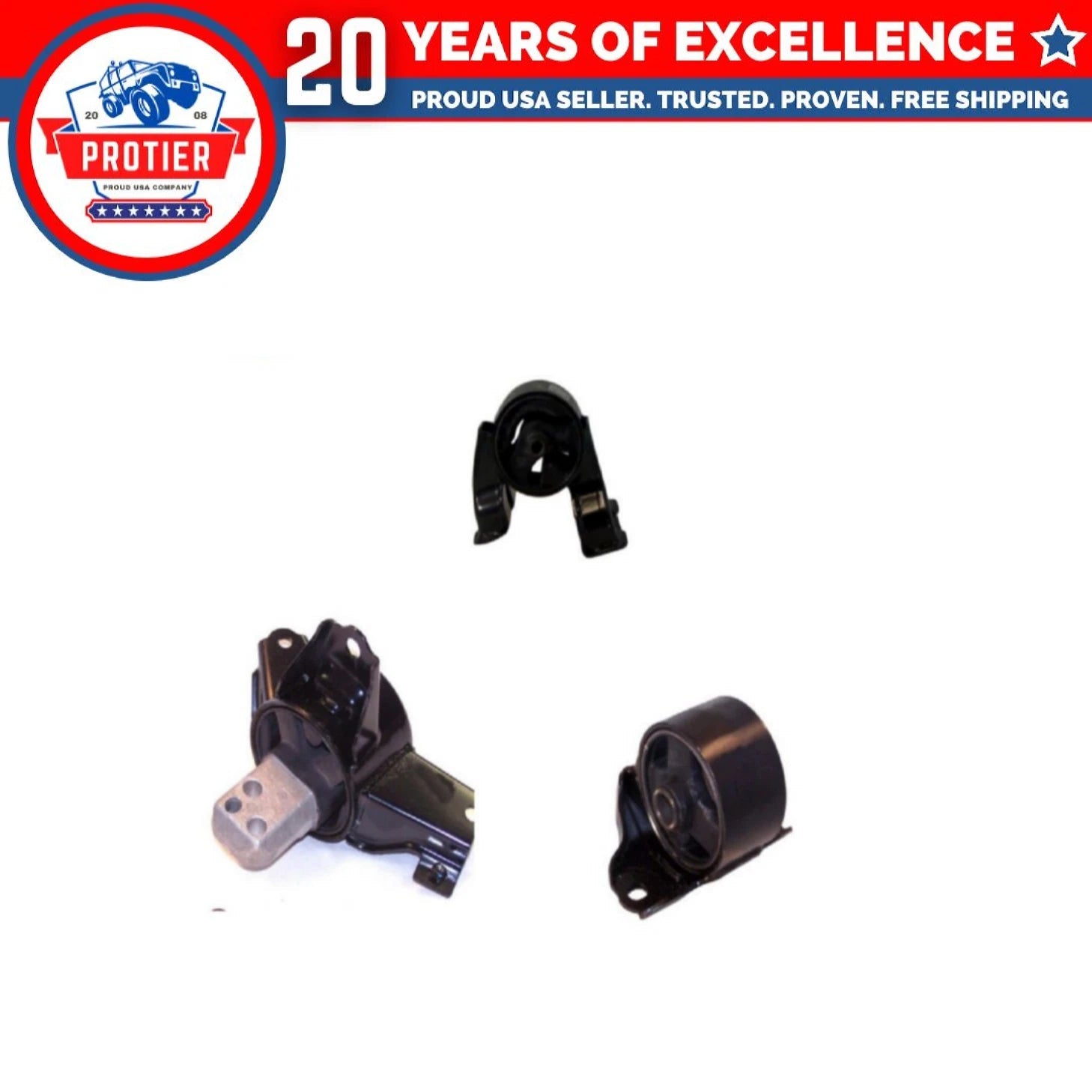 Motor & Trans Mount Set 3PCS Compatible for 2007-2010 Hyundai Elantra 2.0L 6B93BC-57