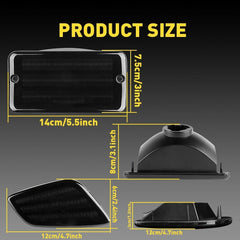 LED Front Fender Side Marker Bumper Signal Lights For 97-06 Jeep Wrangler TJ EOA 6B93BC-57