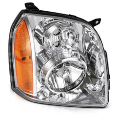 Headlights Assembly LH+RH For 2014-2007 GMC Yukon XL 1500 2500 Chrome w/Amber 6B93BC-57