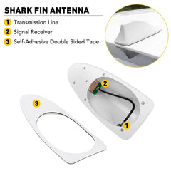 Universal Roof Shark Fin Vortex Radio Aerial Antenna Signal FM/AM White EOA 6B93BC-57