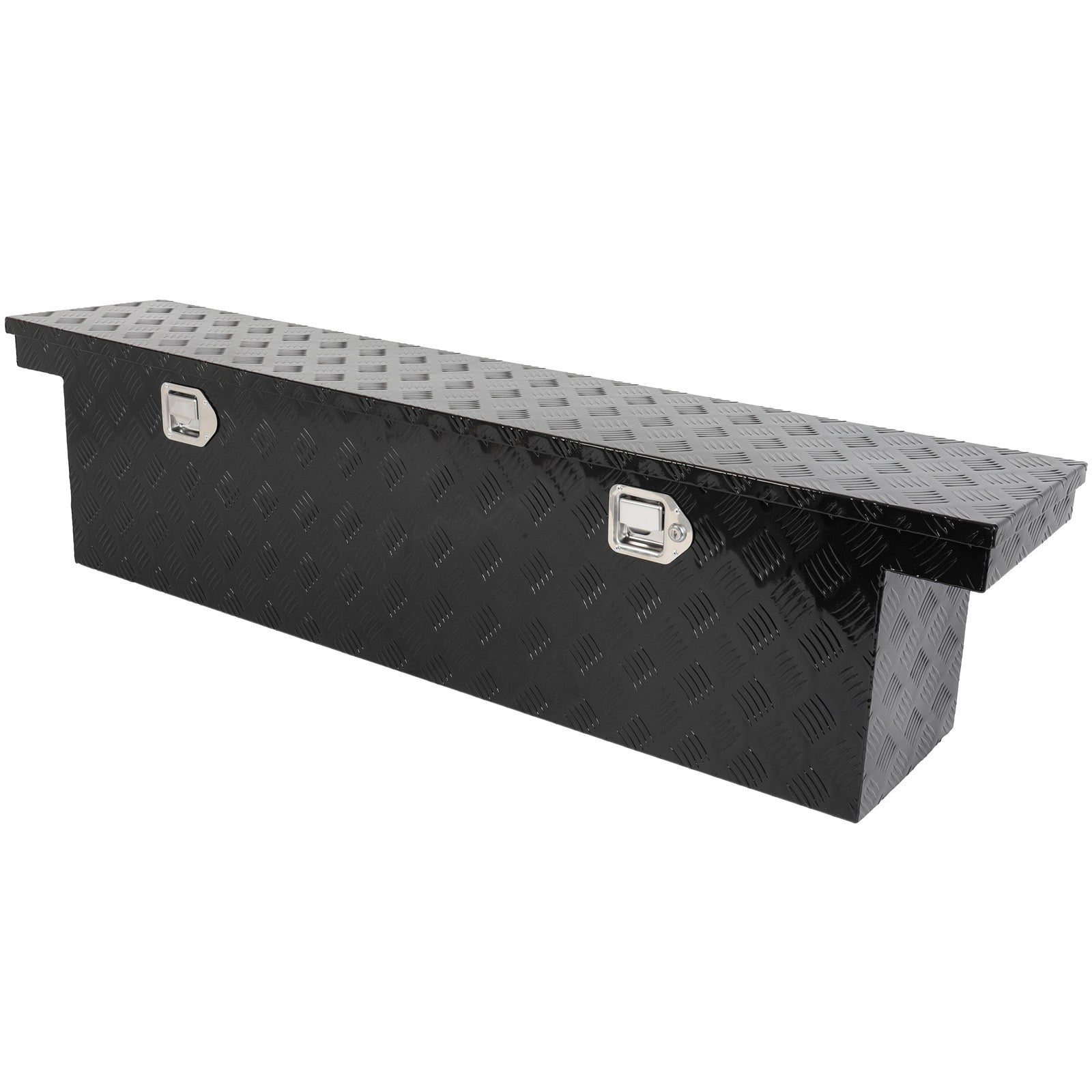60" Aluminum Tool Box Truck Bed Trailer RV Toolbox W/2x Lift Air Rod + 2x Lock 6B93BC-57