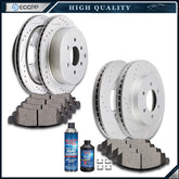 Front Rear Ceramic Brake Pads Rotors For Nissan Frontier Xterra Suzuki Equator 6B93BC-57